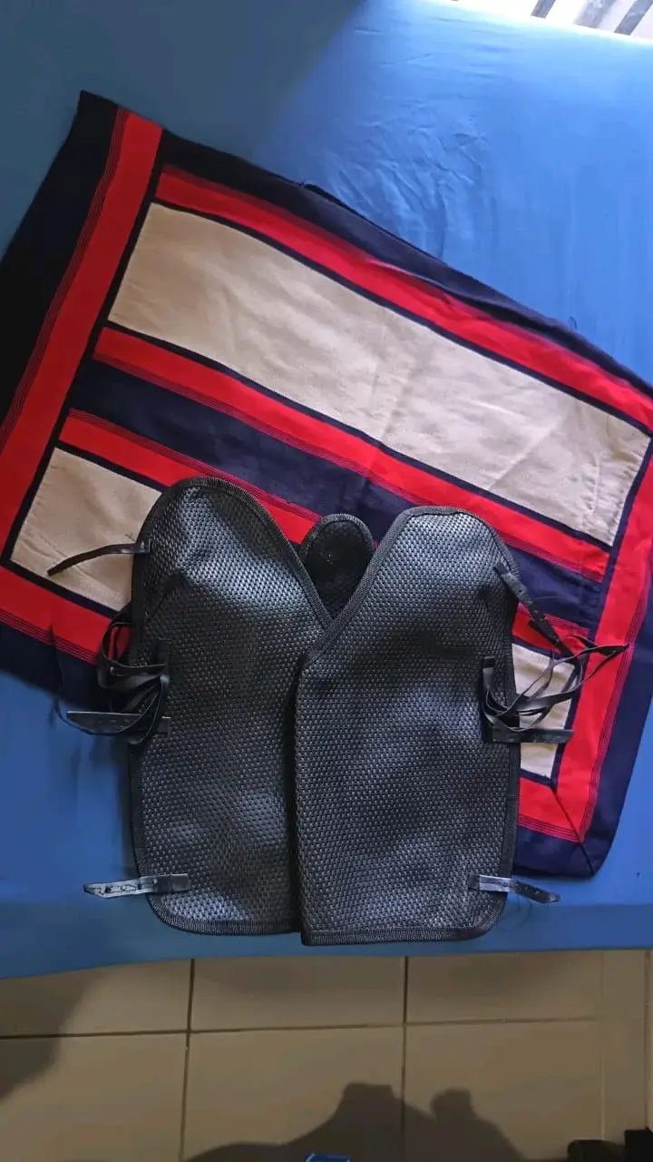 Manta y protectores de caballo en buen estado - 3