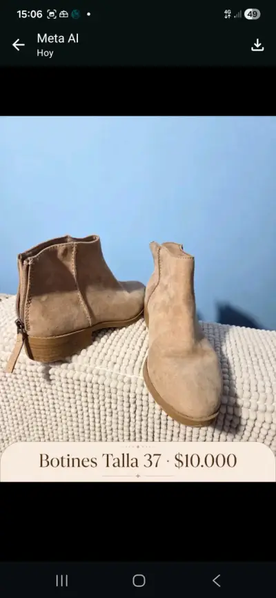 Botines de cuero marrón talla 37 - miniatura 3
