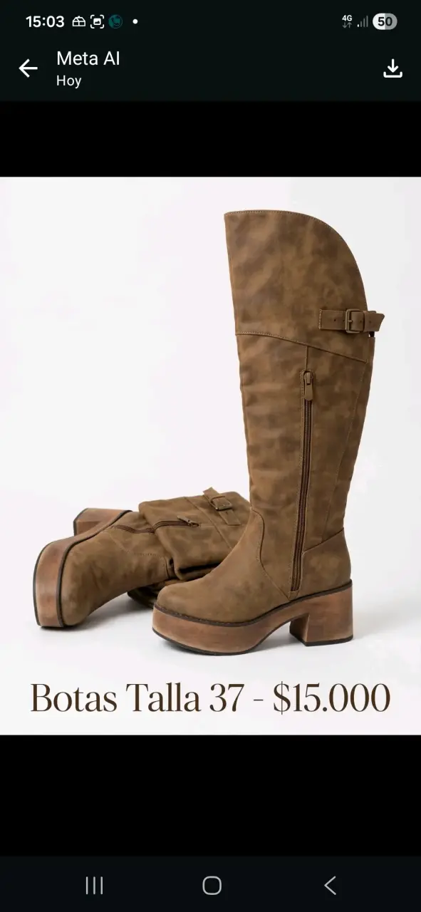 Botines de cuero marrón talla 37 - 6