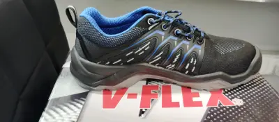 Zapatos de seguridad V-Flex negros y azules - miniatura 3