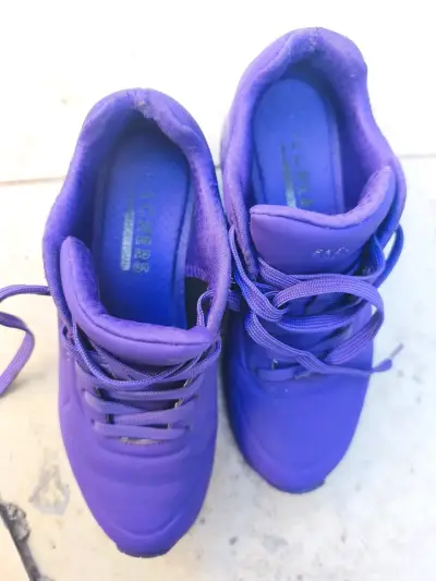 Zapatillas deportivas moradas Skechers para mujer - miniatura 2