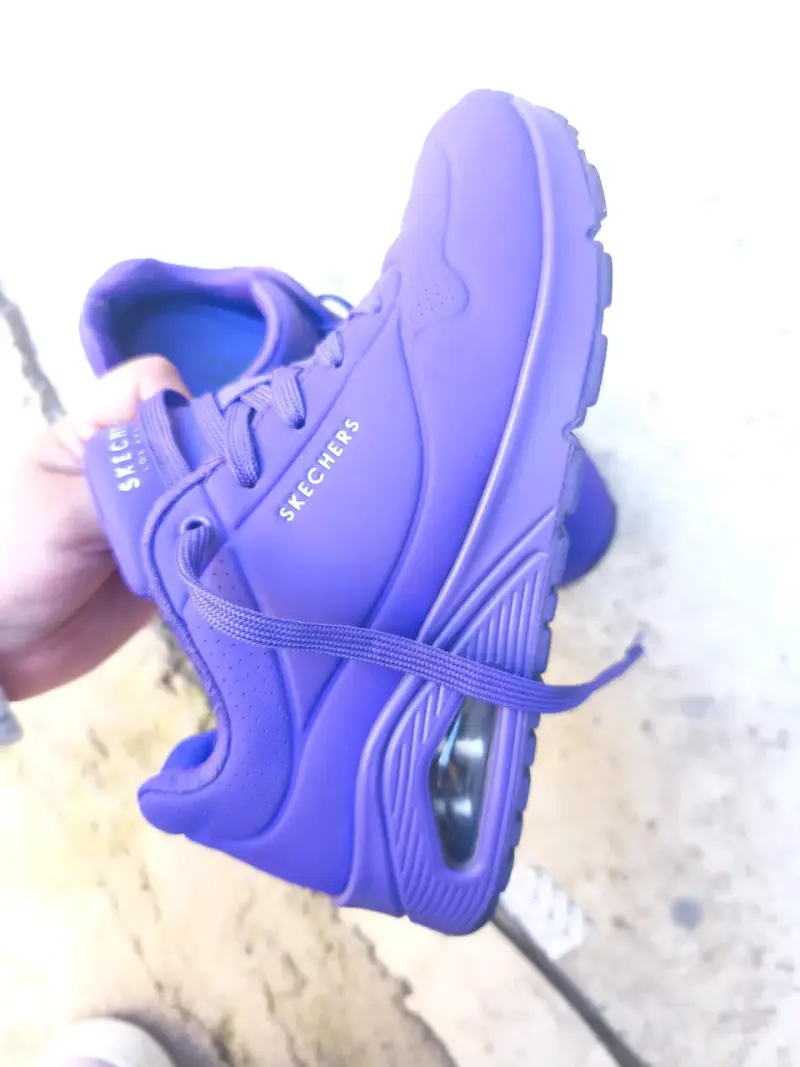 Zapatillas deportivas moradas Skechers para mujer - 3