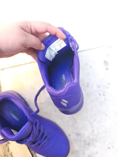 Zapatillas deportivas moradas Skechers para mujer - miniatura 4