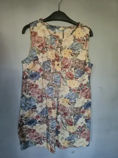 Vestido mezclilla floral Basement L - miniatura 1