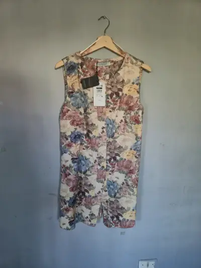 Vestido mezclilla floral  Basement XL - miniatura 1