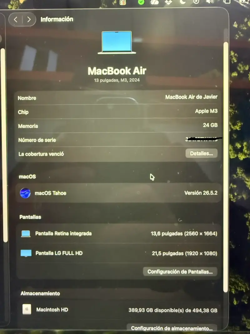 MacBook Air 13 pulgadas Apple M3 24GB RAM - 3