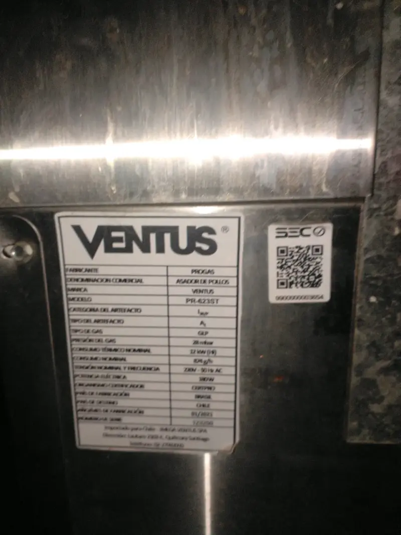Asador de pollos a gas Ventus 4 espadas - 2