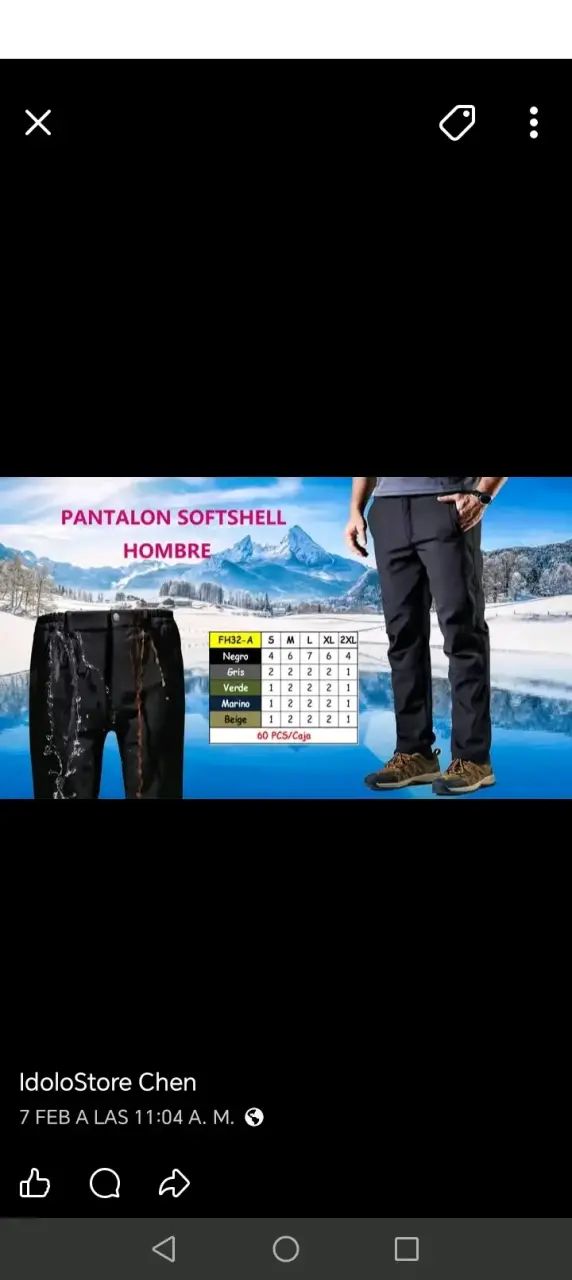 Pantalones Softshell Hombre en Varios Colores - 2