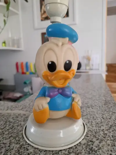 Lámpara pato Donald de goma años 80 - miniatura 2