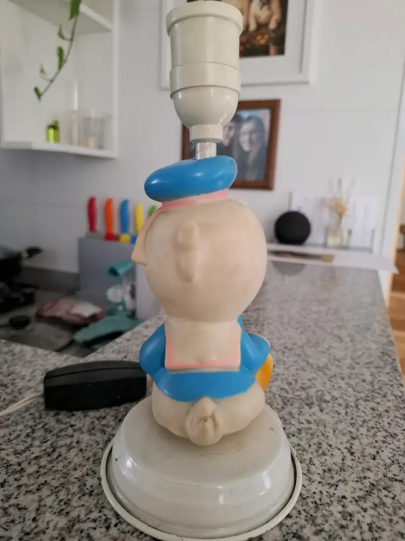 Lámpara pato Donald de goma años 80 - 5