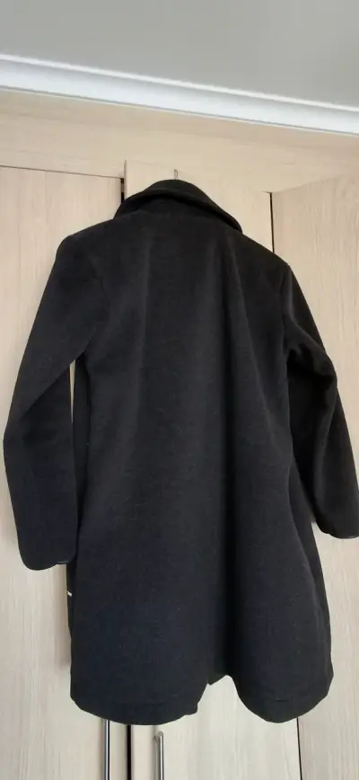 Abrigo negro de lana para mujer talla S - miniatura 2