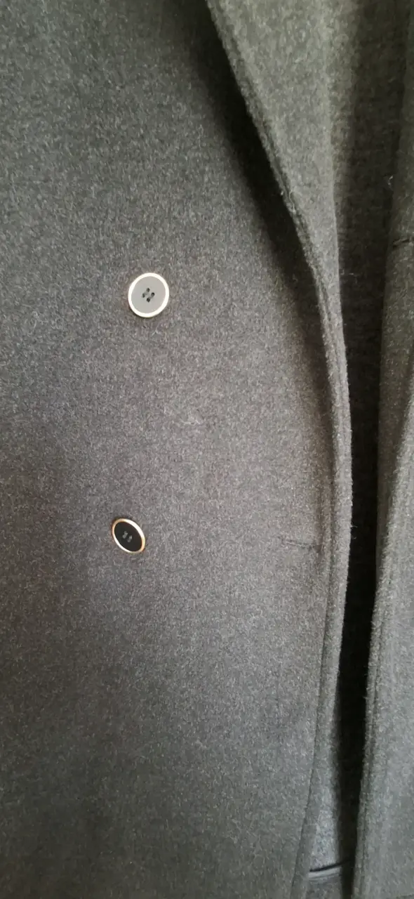 Abrigo negro de lana para mujer talla S - 3