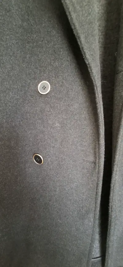 Abrigo negro de lana para mujer talla S - miniatura 3