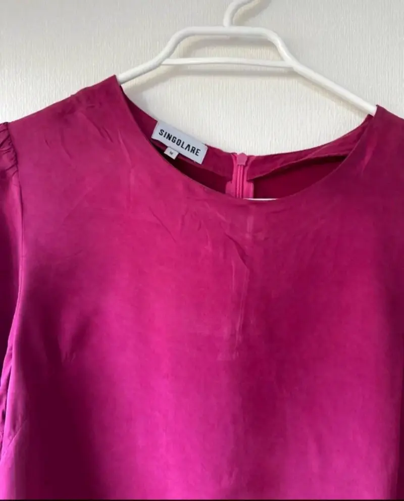 Blusa manga larga fucsia Singolare - 2