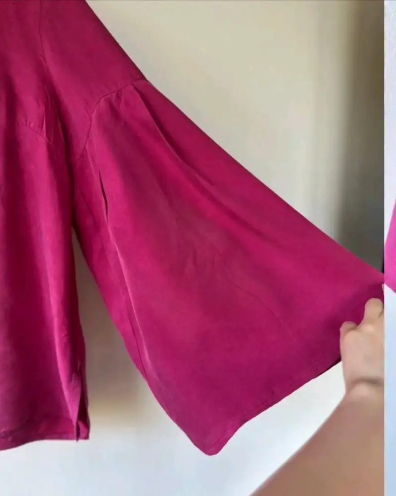 Blusa manga larga fucsia Singolare - 3
