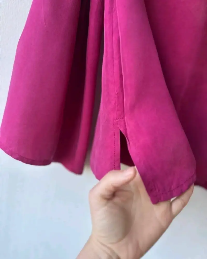 Blusa manga larga fucsia Singolare - 4