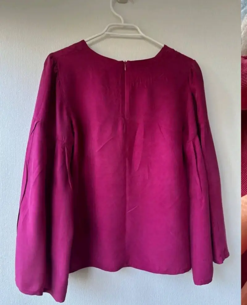 Blusa manga larga fucsia Singolare - 5
