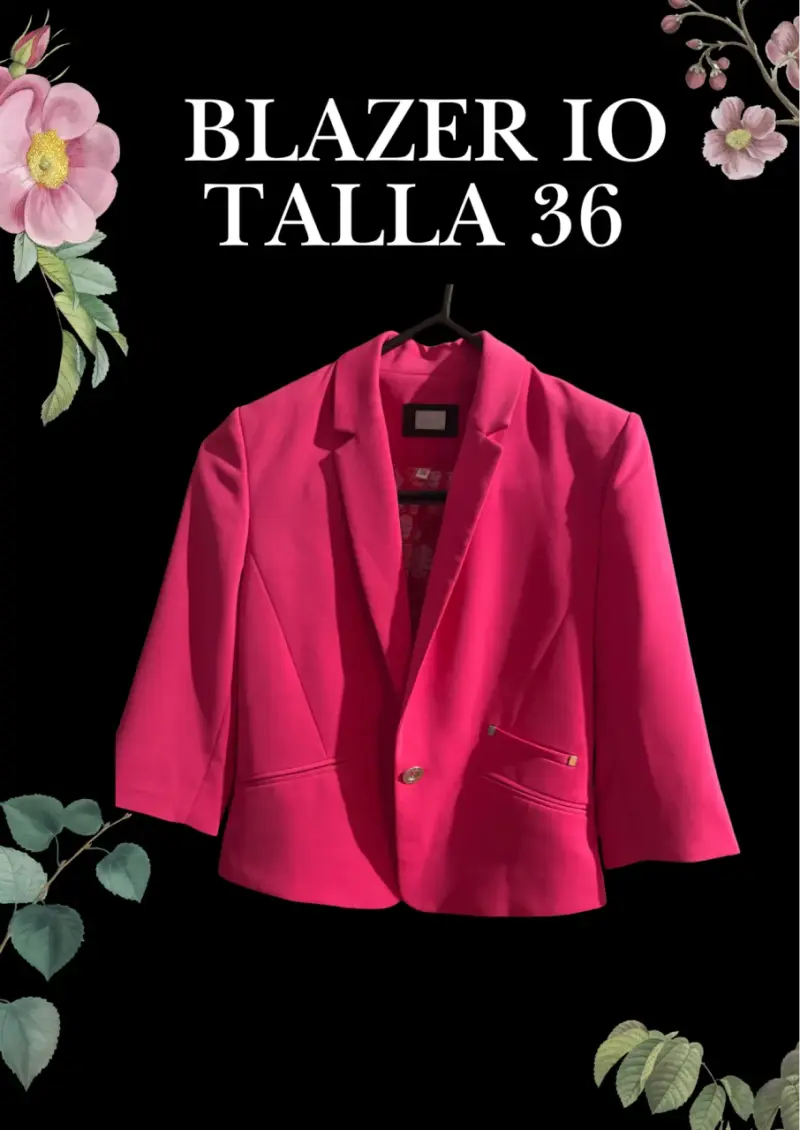 Blazer fucsia talla 36 elegante
