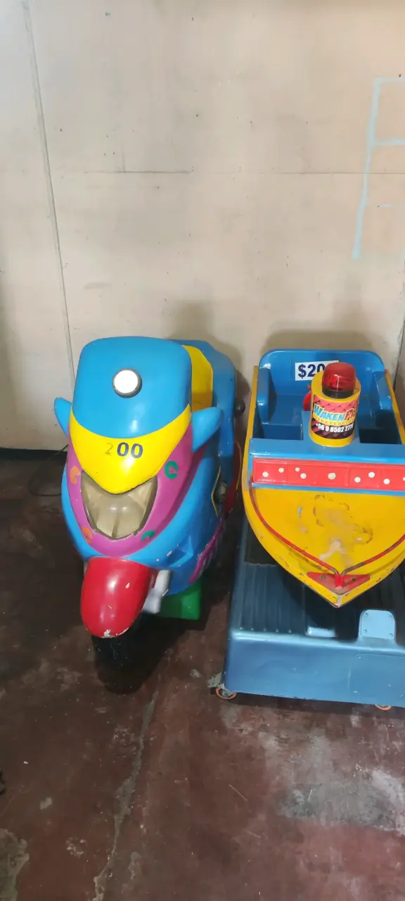 Juegos mecánicos kiddie infantiles de barco y moto - 3