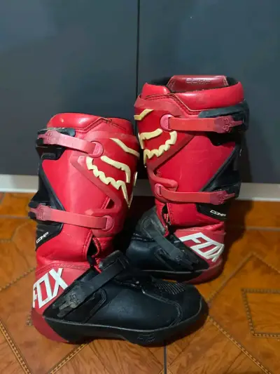 Botas de motocross Fox Comp rojas y negras - miniatura 1