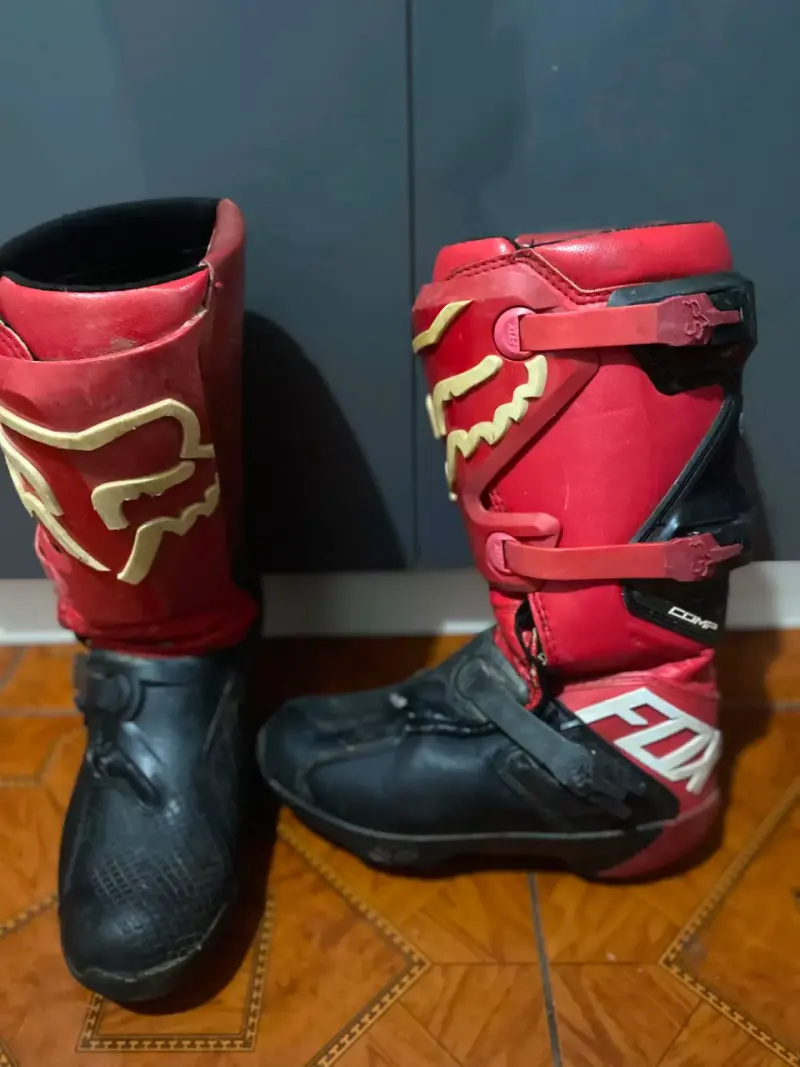Botas de motocross Fox Comp rojas y negras - 2