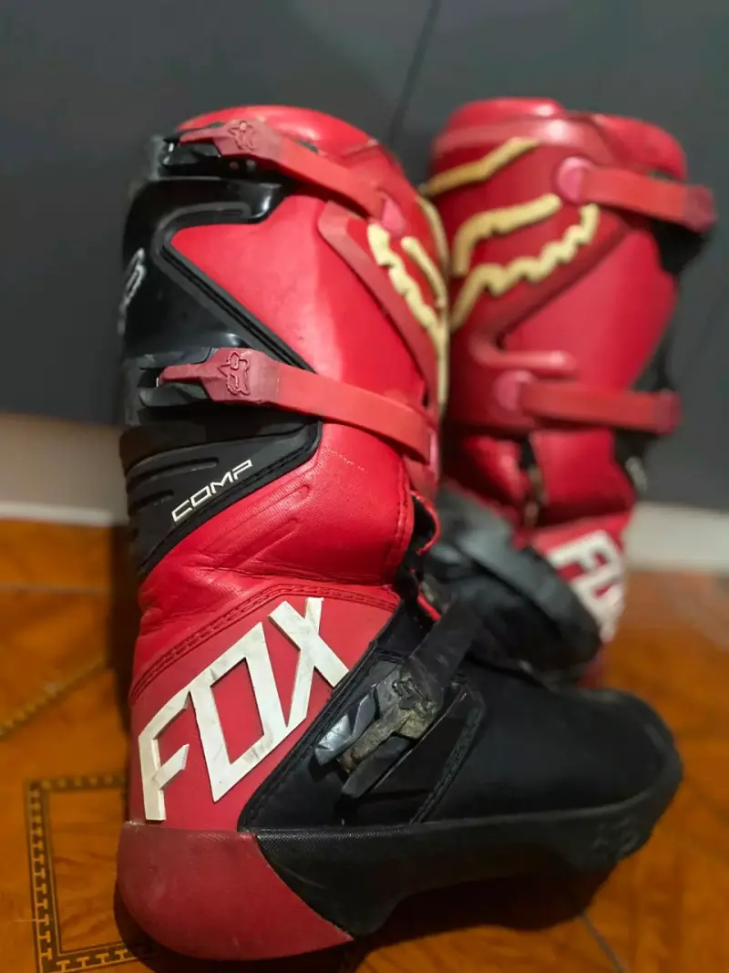 Botas de motocross Fox Comp rojas y negras - 3