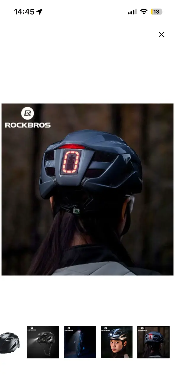 Casco de bicicleta Rockbros con luz LED - 5