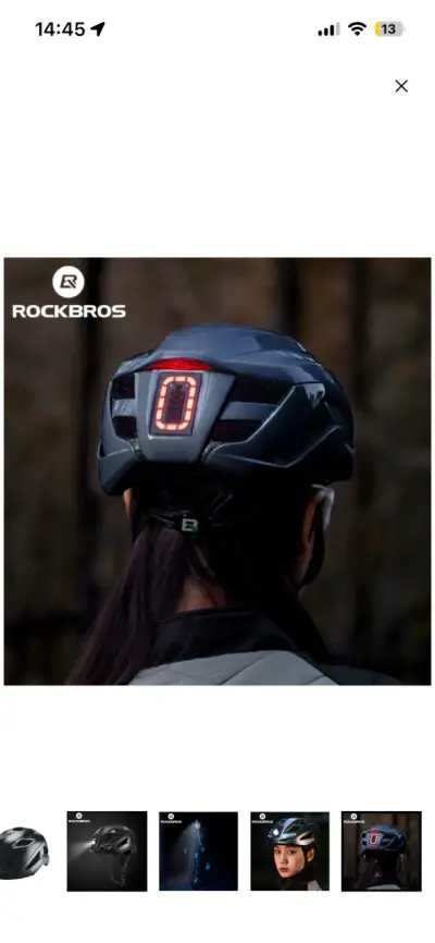 Casco de bicicleta Rockbros con luz LED - miniatura 5