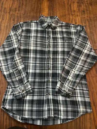 Camisa de franela a cuadros para hombre - miniatura 1