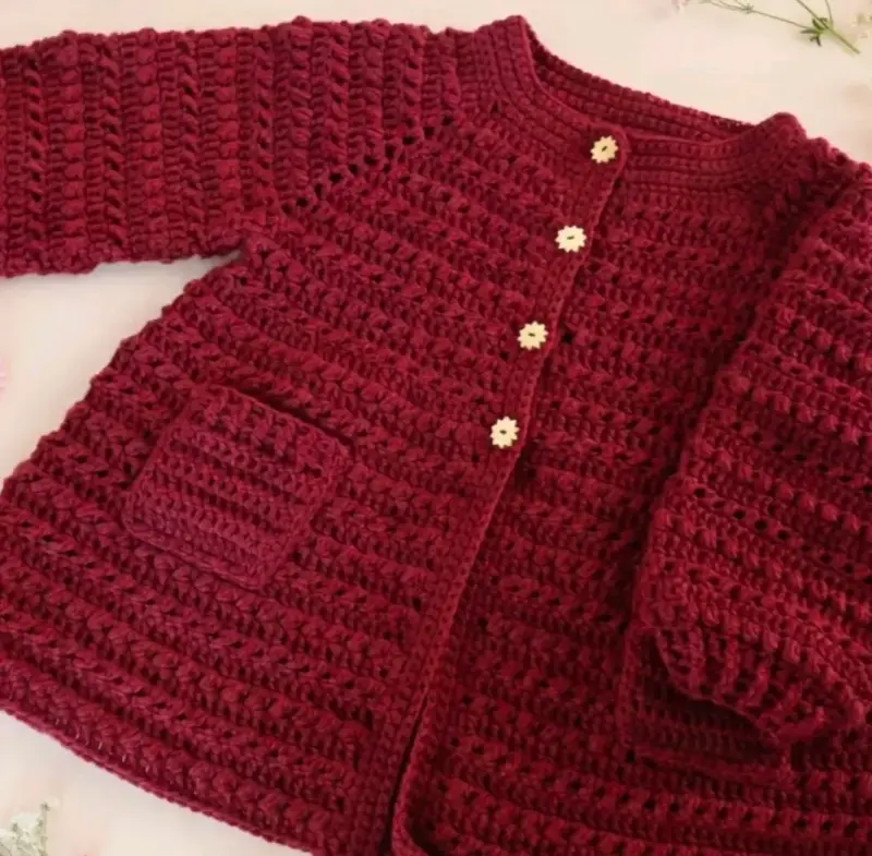 Abrigo tejido a crochet - 1