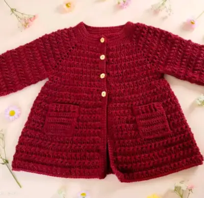 Abrigo tejido a crochet - miniatura 2