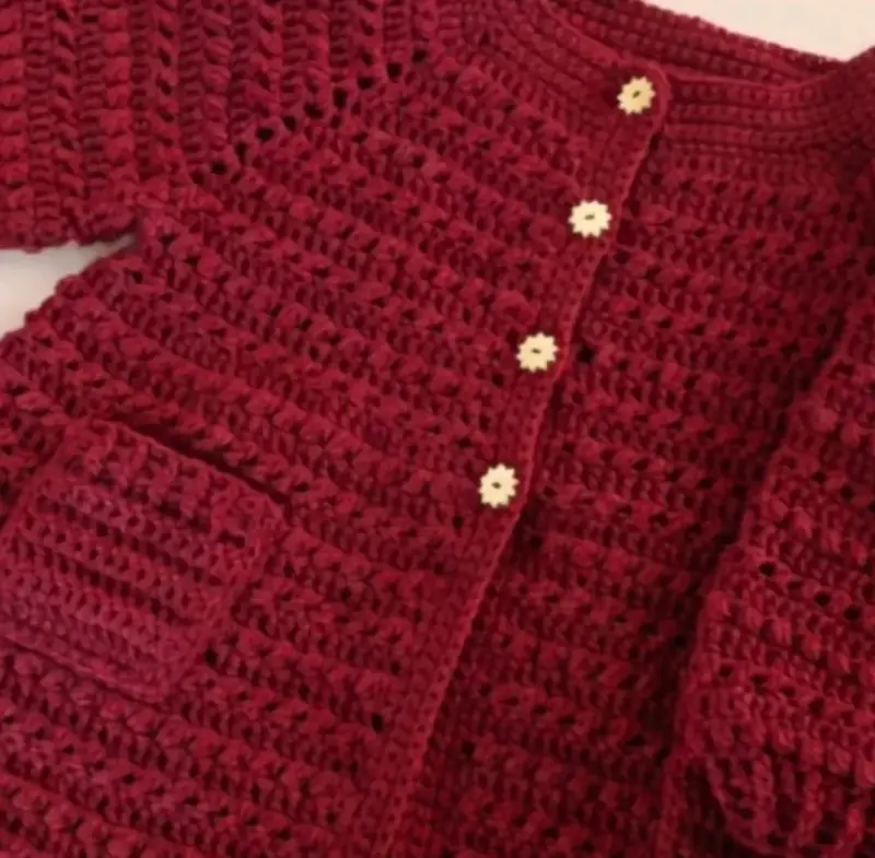 Abrigo tejido a crochet - 3