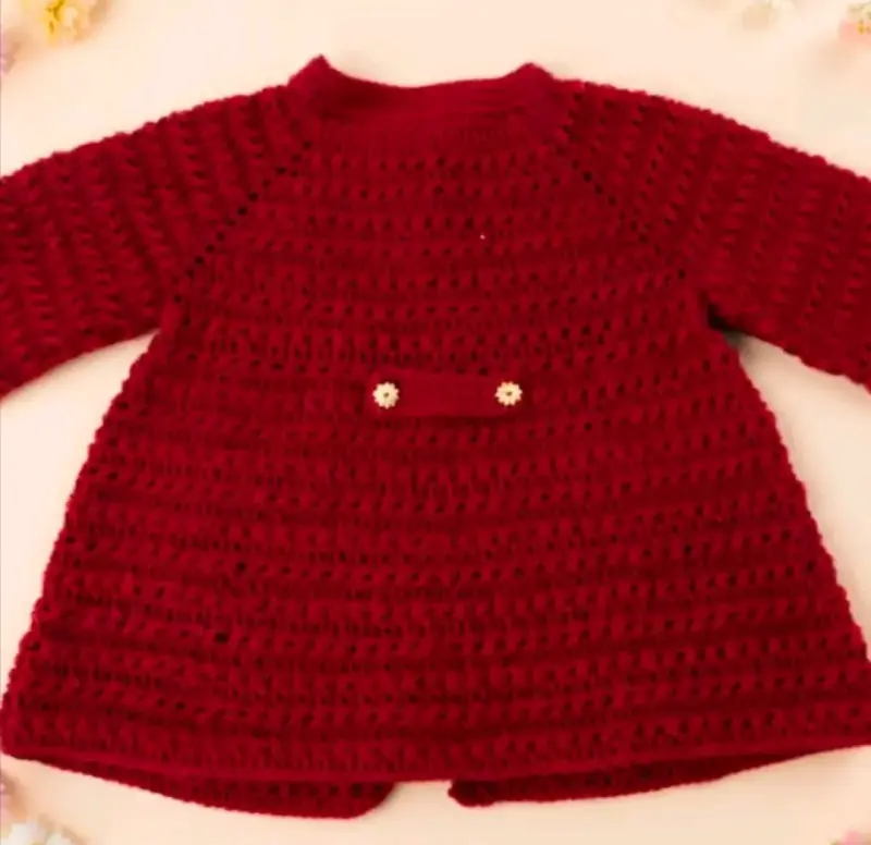 Abrigo tejido a crochet - 4