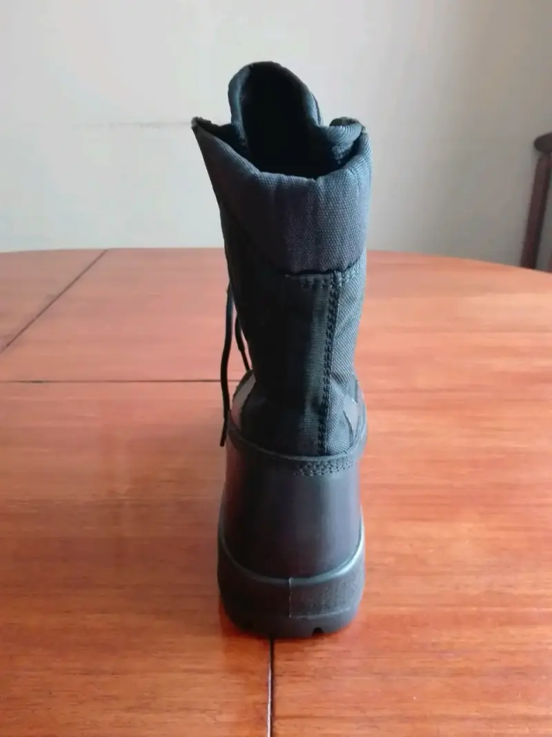 Botas tácticas negras de cuero y tela - 3