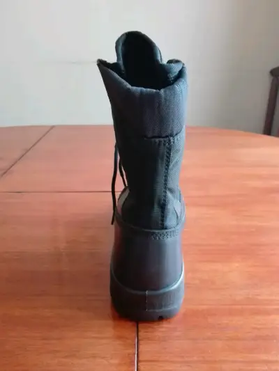 Botas tácticas negras de cuero y tela - miniatura 3