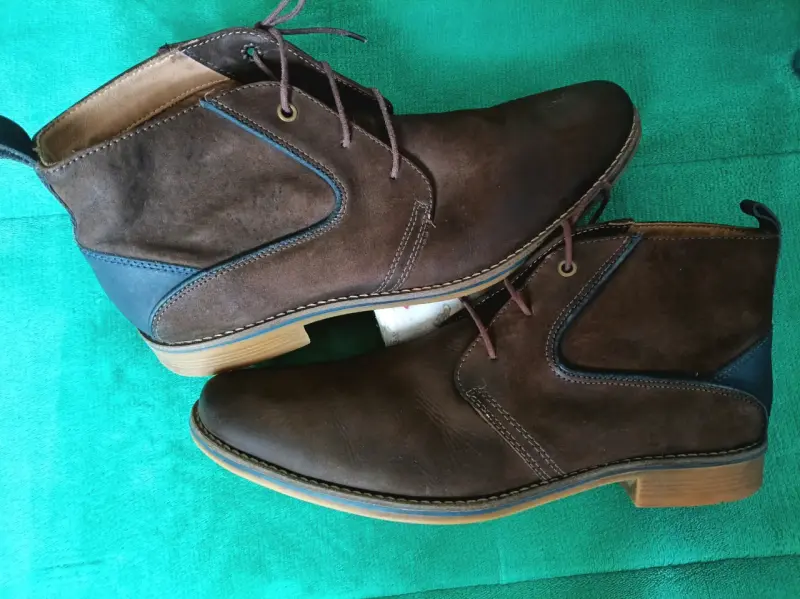 Botines de cuero marrón para hombre talla 42 - 3