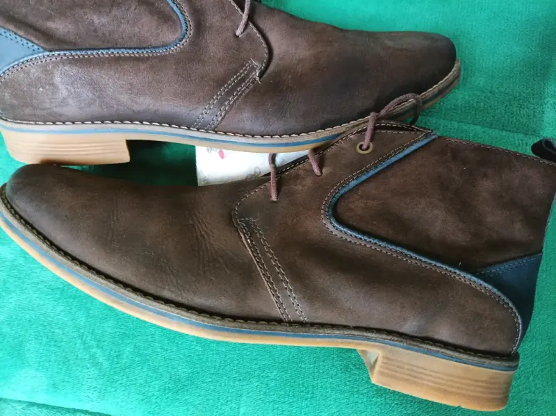 Botines de cuero marrón para hombre talla 42 - 4