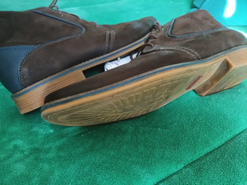 Botines de cuero marrón para hombre talla 42 - 5