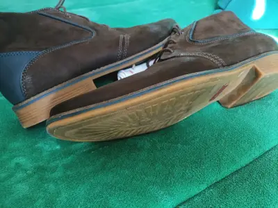 Botines de cuero marrón para hombre talla 42 - miniatura 5