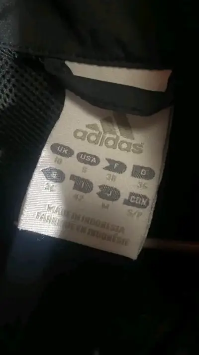 Chaqueta deportiva negra Adidas con cierre - miniatura 3