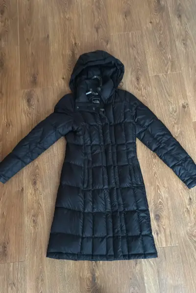 Abrigo largo negro con capucha The North Face XS - miniatura 1