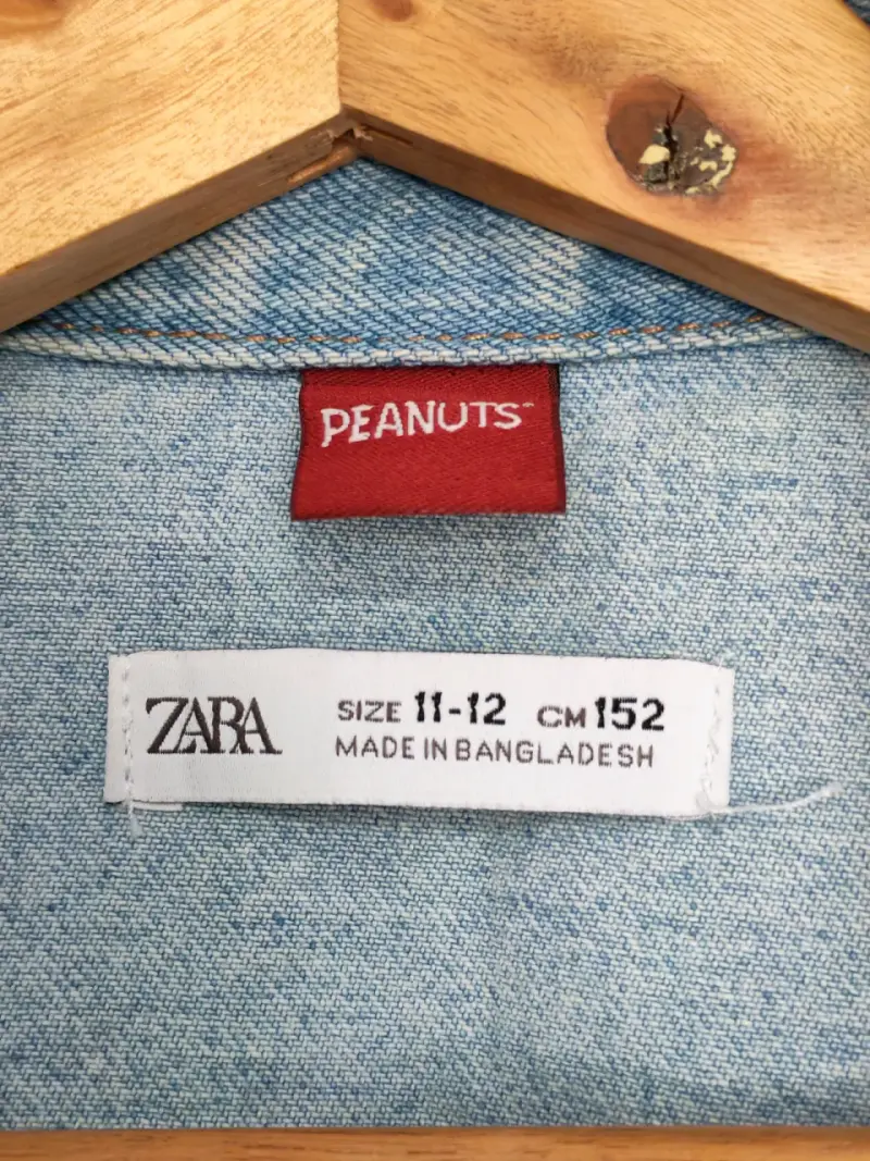 Chaqueta de mezclilla Zara Snoopy para niños - 3