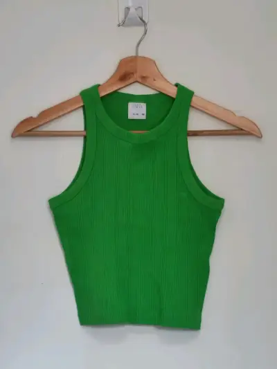 Polera sin mangas verde Zara para niña - miniatura 1