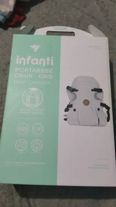 Portabebé Infanti Druk Gris para uso frontal y trasero - miniatura 1