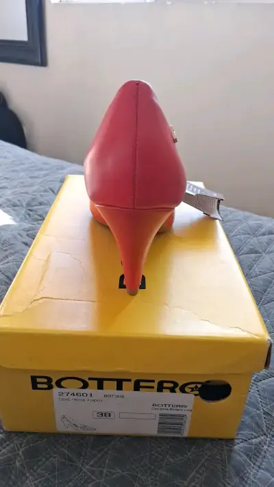 Zapatos de tacón rojo Bottero de cuero legítimo - miniatura 6