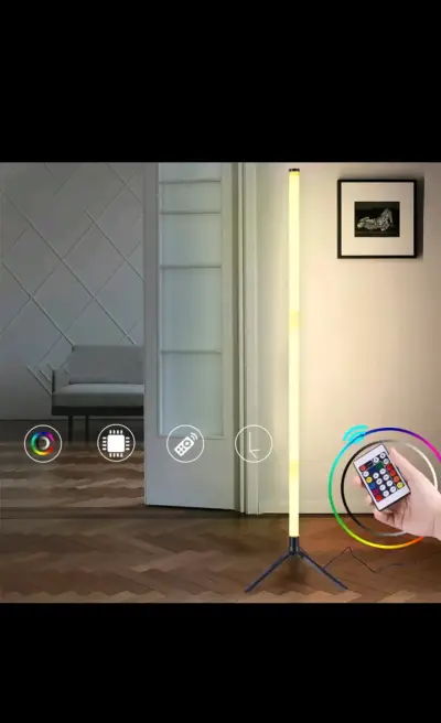 Lámpara LED de pie con control remoto y colores ajustables - miniatura 3