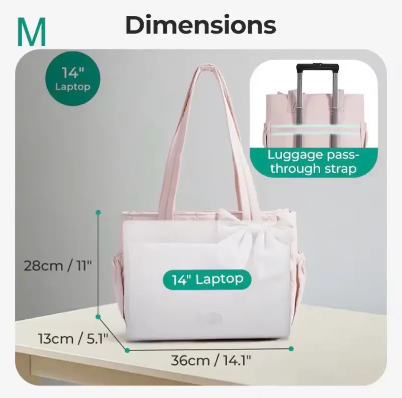 Tote/pañalera negra Bagsmart original NUEVA - 2