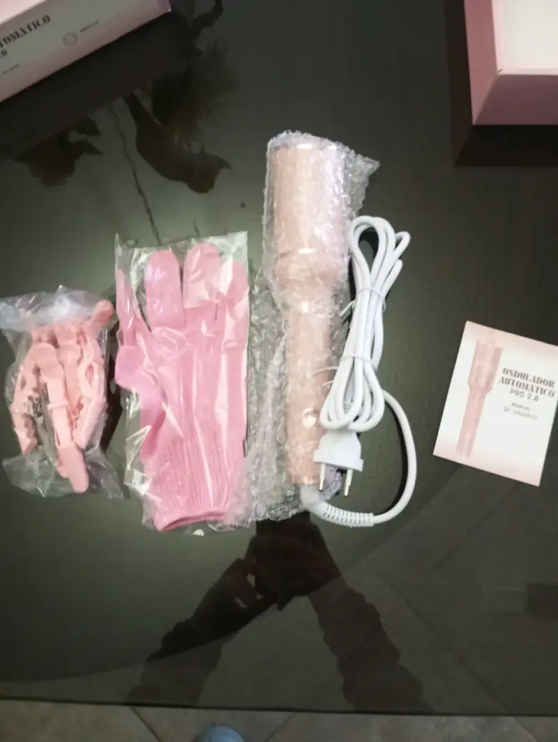 Rizador de Pelo Automático Rosa con Accesorios - 2