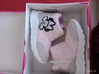 Botas de niña Minnie Mouse Disney rosadas - miniatura 1
