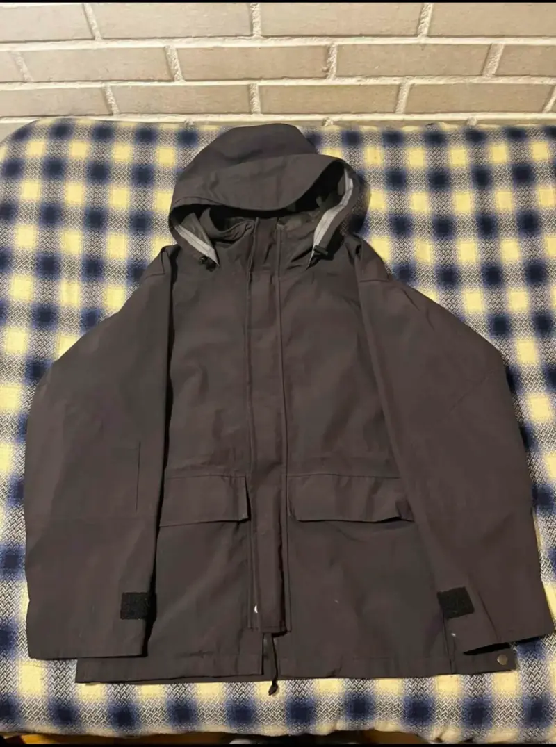 Chaqueta impermeable Tru-Spec negra con capucha - 2